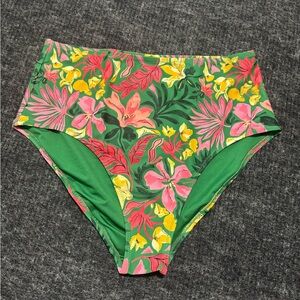 Old Navy Green and Yellow Swim Top